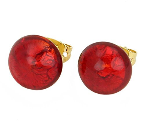 Ohrringe Murano Rotgold, Glas, Crystal