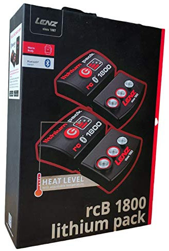 Lenz lightium pack rcB 1800 (EU/US) mit Bluetooth SMART Akku für alle Lenz Heat Produkte Akku für alle EU Länder USA und UK