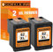 Gorilla-Ink 2 Tintenpatronen kompatibel mit HP 62 XL 62XL Black wiederaufbereitet für Envy 5640 5643 5540 5545 5544 5548 5646 7640 OfficeJet 250 Mobile 200 5740 5742 5744 (schwarz, 2er-Pack)