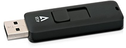 V7 VF24GAR-3N 4gb Flash Drive USB 2.0, Black