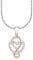 s.Oliver Kette mit Herz Anhänger für Damen, Zirkonia und 925er Sterling Silber, Teil-rhodiniert