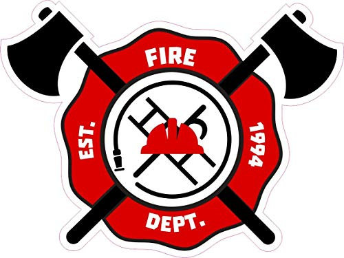 NetSpares 1 x Aufkleber Fire Department Est 1994 Fire Dept Sticker Tuning Shocker Fun Gag