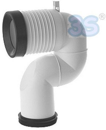 Curva tecnica translata per scarico wc a pavimento - VA078 - regolabile da 16 a 20 cm