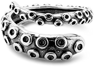 Serebra Jewelry Oktopus Tentakel Ring Größenverstellbar 925 Sterling Silber by (Antik)