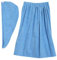 Kilt da sauna per donna, sarong morbidissimo con cintura e asciugamano coordinato per i capelli, in cotone biologico, dimensioni 150 x 90 cm Blau