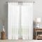 TOPICK Weiß Gardinen mit Schlaufen Einfarbig Gardinen für Wohnzimmer Schlafzimmer Fenster Transparent Durchsichtig Stores Landhausstil Modern Fenstergardinen 2er Set 245H x 140B (cm)
