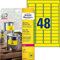 Avery Zweckform Wetterfeste Folien-Etiketten L6103-20, 45,7 x 21,2 mm, permanent, gelb