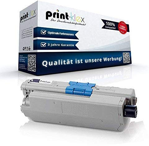 Print-Klex Tonerkartusche kompatibel für Oki C 532 DN C 542 DN MC 563 DN MC 573 DN C532 C542 MC563 MC573 46490608 C532 Black Schwarz - Office Plus Serie