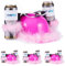 4 x Bierhelm Pink, Helm mit Schlauch, für 2 Dosen Bier, Junggesellenabschied Frau, Party Trinkhelm, rosa Federn