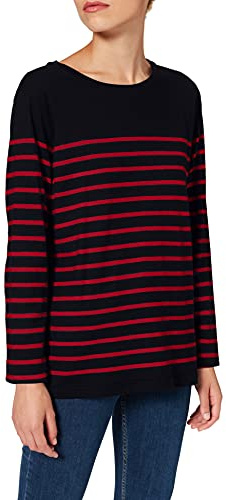 Armor Lux Damen Marinière Port-Louis Héritage Femme Pullover, Mehrfarbig (Ii9 Rich Navy/Braise Ii9), 36 (Herstellergröße: 1)