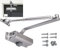 Stahlia Automatischer Türschließer Silber Türschließer Haustür hydraulisch Innen - Außen Automatik Obentürschließer | MIDI Türgewicht 25-45 kg