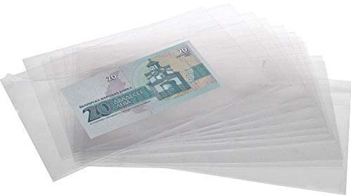 Safe 100er Pack 1290 Banknoten Hüllen 270 x 157 mm | Banknotenhüllen | Ergänzungshüllen Banknoten Album