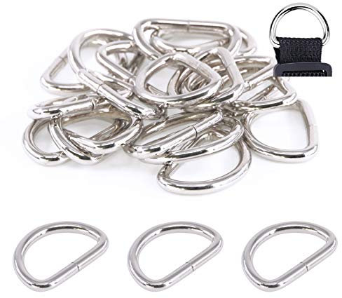 Swpeet Mehrzweck-D-Ringe aus Metall, halbrund, für Hardware, Taschen, Ringe, Handarbeiten, 1,9 cm, 150 Stück