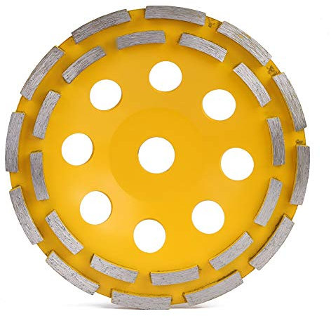 Doppia Disco Abrasivo Diamantato per Smerigliatrice Angolare Lucidatura del Calcestruzzo di Mattoni (180 mm)