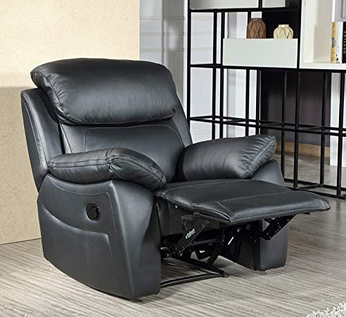 Mapo Möbel Leder Fernsehsofa Relax-Sessel Fernsehsessel mit Schlaffunktion 3635-1-S