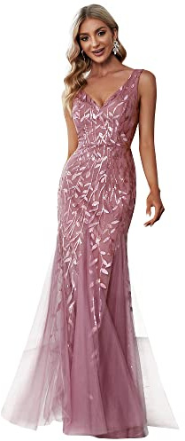 Ever-Pretty Women's Sexy V Neck Sleeveless Elegant Floor Length Long Mermaid Prom Evening Dresses 07886
