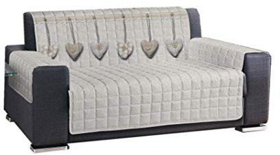 Biancheria&Casa Copridivano Antiscivolo Shabby Cuori Made in Italy Prodotto Italia Offerta