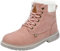 Mishansha Chaussures d'hiver Homme Femme Bottes de Neige Légère Antiderapante Bottines avec Chaude Doublée pour Montantes de Randonnée Trekking Marche, Rose Saumon, 36 EU