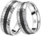 DOOSTI Partnerringe/Trauringe Strong chirugischer Edelstahl mit Carbon – inkl. Gratis Gravur
