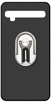 Sunrive Cover per TCL 10 PRO, Supporto Smartphone per Auto Custodia in Molle Matte Silicone Morbida Protector Back Case Girevole a 360 Gradi Protettiva Kickstand(Argento)