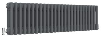 Traditional 3 Column Central Heating Radiator Horizontal Rads Cast Iron Style Anthracite 300x1190mm