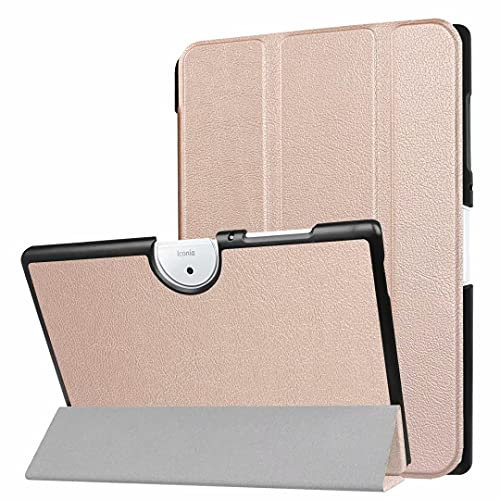 Schutzhülle für Acer Iconia One 10 B3-A40, ultradünn, leicht, Folio-Aufsteller, Luxus-Lederschutzhülle für 25,7 cm (10,1 Zoll) Acer Iconia One 10 (B3-A40) (Gold)