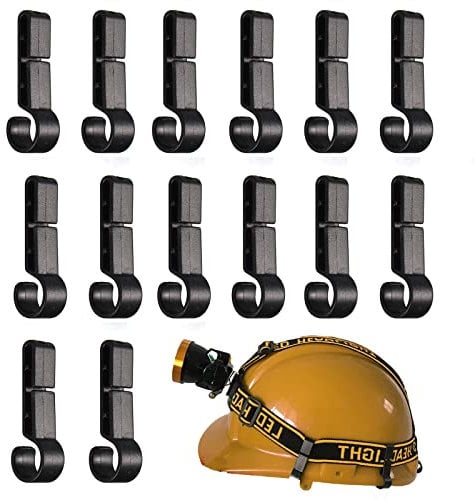 JJWNMLL 14 Stück Stirnlampen Clips, für schutzhelm kopflampe Clip, geeignet für alle Arten von Scheinwerfern, schutzhelm Harte Hut-Taschenlampen
