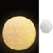 Cepewa LED Dekokugel │ Kunststoff Metall Ø15cm weiß batteriebetrieben │ Stimmungslicht Gartendeko Crinkledesign (1 x LED Kugel Ø15cm)