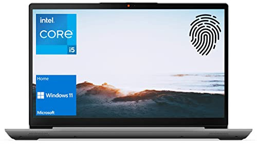 Lenovo IdeaPad 3 Laptop, 14 FHD Screen, Intel Core i5-1135G7, 12GB RAM, 512GB SSD, Webcam, Fingerprint Reader, HDMI, SD Card Reader, Wi-Fi 6, Windows 11 Home, Arctic Grey