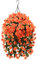 INQCMY Künstliche Hängeblumen im Korb für Herbst und Außenbereich, Kunstseide, orangefarbene Begonie im Übertopf, UV-beständig, realistisch, für Zuhause, Veranda, Garten, Terrasse, Hof, Dekoration
