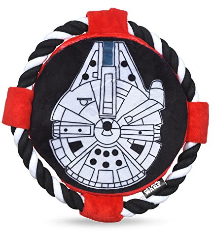 STAR WARS for Pets Millennium Falcon Rope Frisbee Toy | Chew Toy for Dogs | Tug of War and Tug Toys