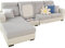MINGPINHUIUS Sofa Sitzkissenbezug Stretch Sofabezug, Universal Elastisch Sofa Seat Cover, rutschfest Sofa Überzug Schonbezug für Sofakissen L-Förmig Chaiselongue Möbelschutz