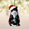 RYGRZJ Black Cat Christmas Ornament,Christmas Tree Xmas Trees Decorations,Car Hanging Ornaments Keepsake for Xmas Party Holiday Home Decor