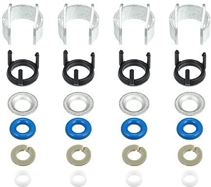 X AUTOHAUX 4 Set Fuel Injector Seal Repair ORing Kit 06H998907A for VW for Audi