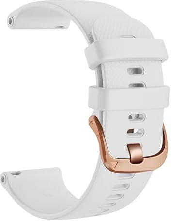 SDUTIO 18 20 22mm Smart Watch Cinturino Ufficiale per Garmin Venu 2 Cinturino in Silicone per Garmin Venu 2S SQ Braccialetto Cinturino (colore: Bianco, Dimensioni: 18mm Universale)