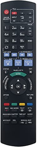 VINABTY N2QAYB000986 Remote Control Compatible with Panasonic DVD Blu-Ray Recorder DMR-BST940 DMR-BCT74 DMR-BCT740 DMR-BCT84 DMR-BCT845 DMR-BCT940 DMR-BST745 DMR-BST845 With code instructions