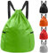 HexinYigjly Wasserdichter Turnbeutel & Rucksack mit Kordelzug, Sport- & Schwimmtasche, Gymsack für Herren & Damen, ideal für Schule, Reisen, Fitness & Schwimmen, (Grün)