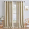 MIULEE Tende per Interni Tenda Camera da Letto Soggiorno Lino Finestre Con Occhielli Tenda a Pannello Traslucido Adatte Moderne Trasparente Tende Cucina Beige 140 x 225 CM