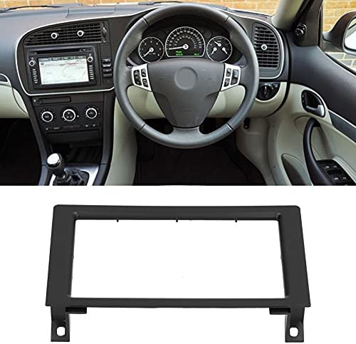 XTevu Doppel-DIN-Installations-Armaturenbrett-Kit – Kompatibel Mit Saab 9-3 2007 2008 2009 2010, Navigationsblende, Zentralsteuerung, Stereo-Radio, DVD-Panel