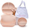 BebeDeParis | Regalo Ecológico Personalizado para Bebé, Set de Regalos para Niño/Niña, Vajilla de Silicona + Accesorios Personalizados (Rosa, Vajilla + Babero)
