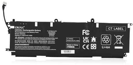 CRLYLC AD03XL TPN-I128 Batteria per laptop HP Envy 13-ad 13-ad000 13-ad100 13-ad0xx 13-ad1xx 13-ad000nf 13-ad002ng 13-ad002nf 13-ad008nw 13-ad012na 13-ad013na 13-ad015na HSTNN-DB8D 921409-2C1