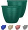 SG Traders 2 x Large Plastic Round Cromarty Plant Pot Flower Pot Planter Garden Decoration 40cm Plant Pot Outdoor Flower Pots Outside Garden Planters Outdoor With Drainage Holes