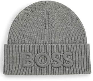 BOSS Herren Afox R Mütze aus Woll-Mix mit Logo-Stickerei