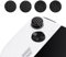 PlayVital Agarres para Pulgar para ROG Ally, Tapas de Silicona para Joysticks, Thumbstick Grips Antideslizantes, Accesorios para ROG Ally X Consola (Grano de Diamante&Grieta-Negro)