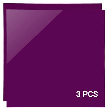 IKIER 3 Stück Lila Acrylglas Kunststoffplatten, 30 x 30cm Klare ABS Acrylplatten Acrylplatte für Lasergravur Individuelle Persönliche Schilder, Abzeichen, DIY