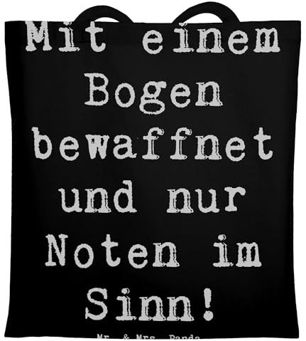 Mr. & Mrs. Panda Tragetasche Spruch Violoncello Magie - Geschenk, Bogen, Laptoptasche, Instrumente, Streichinstrument, Noten, Noten im Sinn,