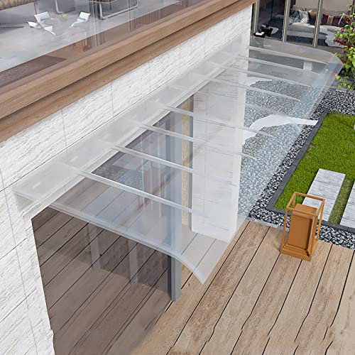 Gartenüberdachung für den Außenbereich,Überdachung für die Haustür,Außenmarkise,Fenster-Regenschutz mit transparenter Polycarbonatplatte,UV-Schutz vor Regen und Schnee,Markise für Terrassenv