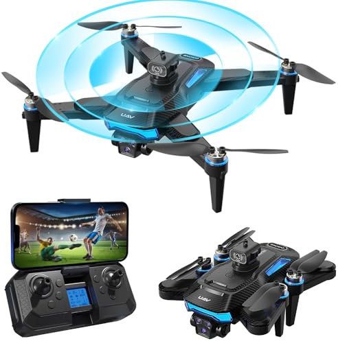 OBEST J18 Drone con Macchina Fotografica per Adulti, RC Motore Senza Spazzole, Fornito con segnale WIFI, Flusso ottico,Indietro Automatico, Follow Me,Volo Circolare, con Punti di Segnale