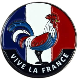 Clj Charles Le Jeune Pin's Coq Bleu Blanc Roge Vive La France - Engagés - qualité de finition - Epingle - Broche - Badge - PINS PATRIOTES FRANCE