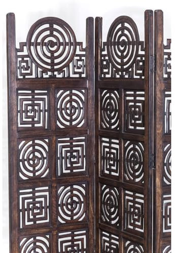 Paravent Hochwertig Raumteiler Holz massiv 183 x 150 cm